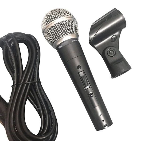 Shure SM58 Dynamic Vocal Microphone Wired Microphone with Power Switch with Cable Brand New