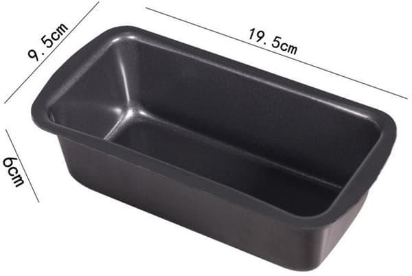 Non-stick toastbageform sæt (3 dele), til fremstilling af brød, kager, brownies og kødboller, sort.