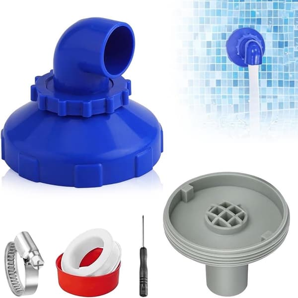 360° roterende poolindløbsventil, Ø32mm, kompatibel med Intex Bestway, Model 2