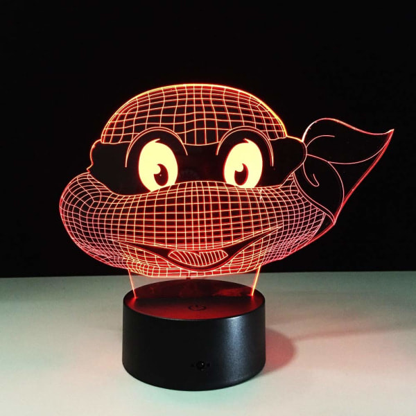 Teenage Mutant Ninja Turtles 7 Fargeskiftende Nattlampe L