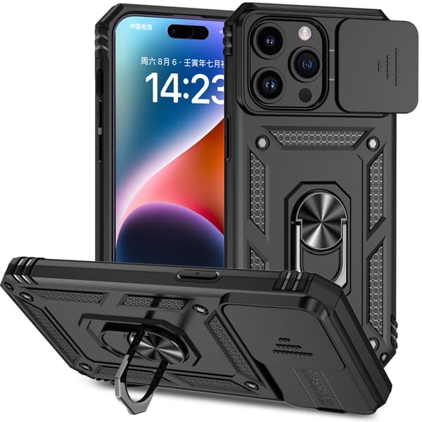 iPhone 13 mini telefoncover med stativ, sort
