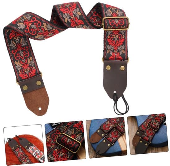 Gitarrband - Justerbart gitarrband - Jacquardväv - Universellt - 5 cm brett