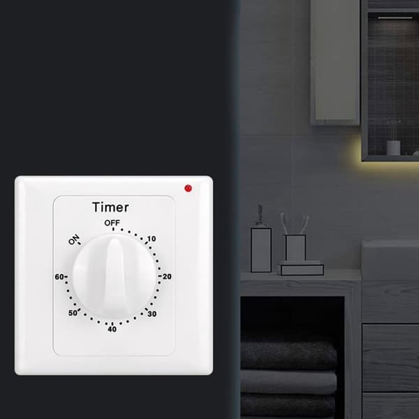 Nedtellingbryter 60 Minutter Nedtelling Timer Bryter Mekanisk Nedtelling Timer Stikkontakt Timer Bryter Timer Lysbryter med Timer Timer Stikkontakt Hvit