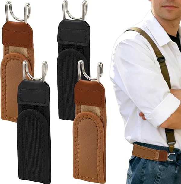 Usynlig elastisk linning, justerbar velcro uden spænde, unisex.