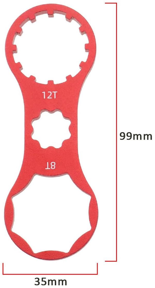Aluminiumslegering cykelforgaffel topnøgle sæt (4 dele), til vedligeholdelse af mountainbike forgaffel, blå.