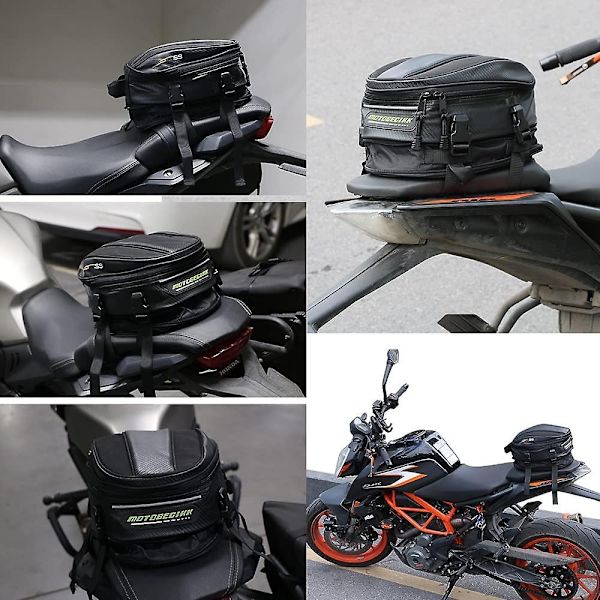 Motorcykelväska Vattentät Bagageväska Sitsväska Motorcykel Sadelväska Multifunktionell PU Läder Cykelväska Sportryggsäck - Perfekt