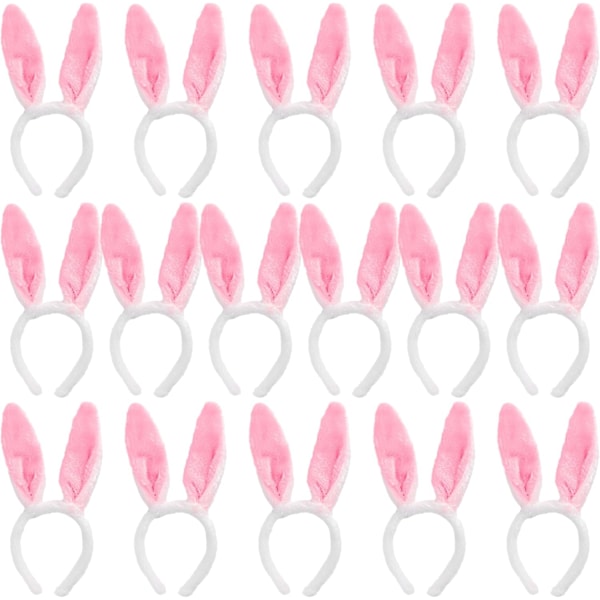 16Pcs Easter Bunny Ears Headband Rabbit Ears Headband Easter Plush Bunny Headband for Kid‘s Easter Party Favors