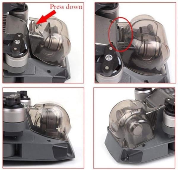 ING Egnet for DJI Mavic Pro transparent gimbaldeksel, klipplås og tilbehør til bæreveske
