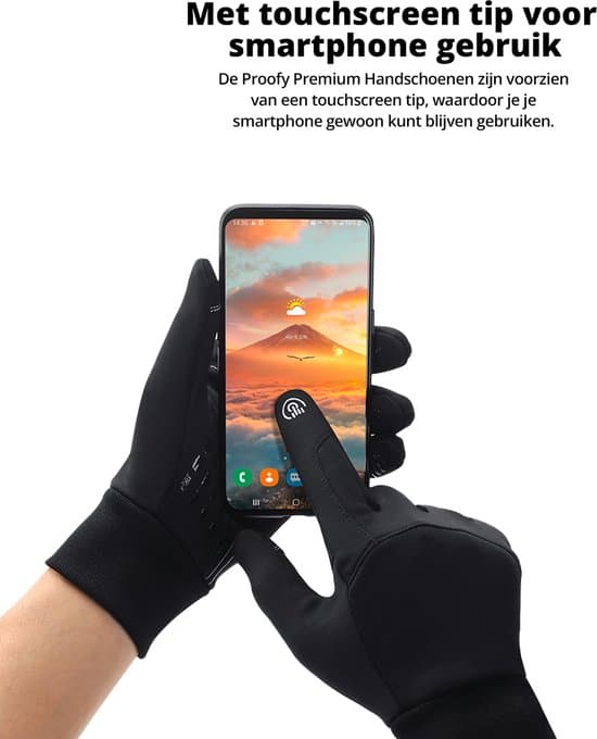 Vandtætte og vindtætte handsker Touchscreen-handsker - Sort - Herre - Størrelse L