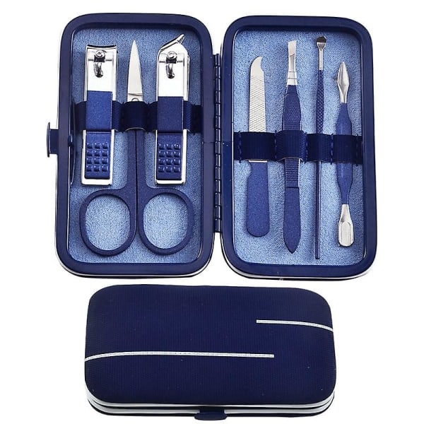 Manicure Set Personal Care - Nail Clipper Kit Luxury Manicure Professional Pedicure Set Grooming Kitblue1set