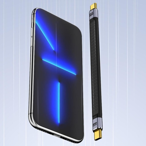 Kort USB-C til USB-C kabel, raskere lading, 8K video & 40 Gbps dataoverføring