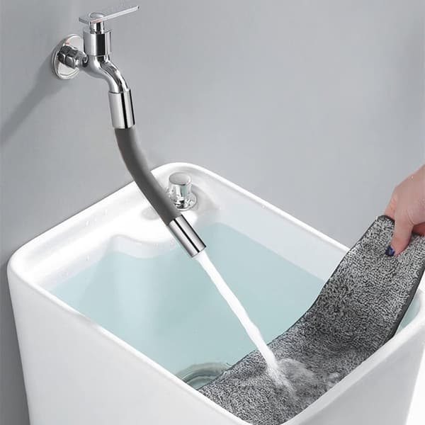 20 cm universal kranluftare, 360° roterande stänksäker, svart
