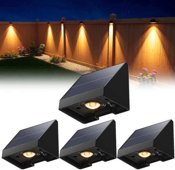 Fire dekorative solcellelamper, dimensjoner: 6,6 x 5,8 x 5,1 cm