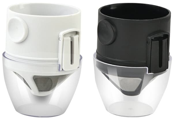 Kaffefilterholder, med koppholder kaffefilterssett med 2