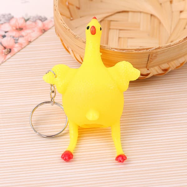 ING Morsomme Squishy Leker Kylling & Egg – Stressreduserende Klemleke for Voksne & Barn (9*6cm)