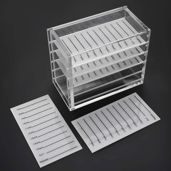 Förvaringslåda för lösögonfransar, 5-lagers displaybox, transparent displaybox för lösögonfransar