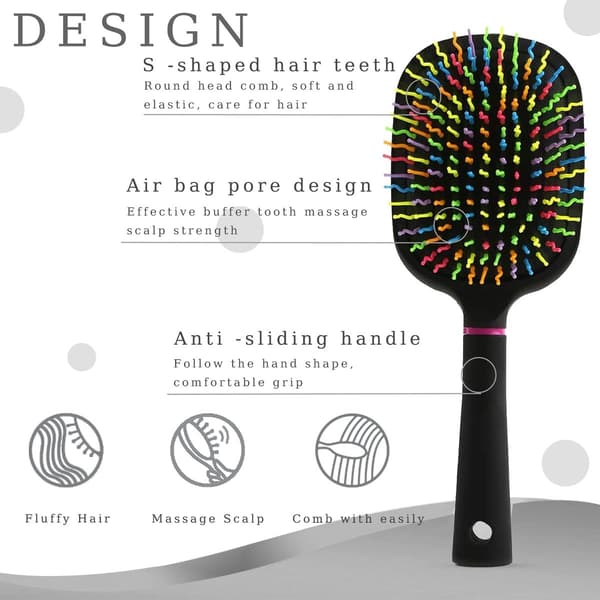 Regnbue Plastik Gaffel Kam, 1 Styk
