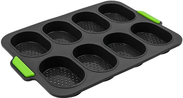 ING Allecto Plus, Silikone bageform med 8 rum til baguettes, Ideel til bagning, Varmebestandig