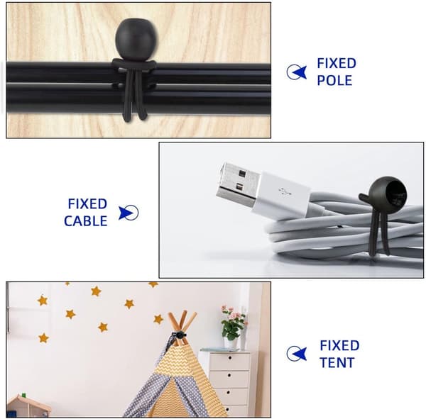 Sfäriskt elastiskt rep 20 stycken partytält elastiskt med boll tält elastiskt elastiskt med boll elastiskt rep med boll för effektiv säkring av tält