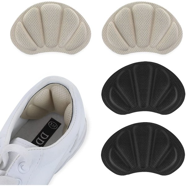 4 pairs of heel protectors for oversized shoes, self-adhesive shoe pads