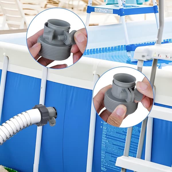 4-pack Poolslangadapter Typ för ovanjordspooltillbehör, slangkonverteringsadapter