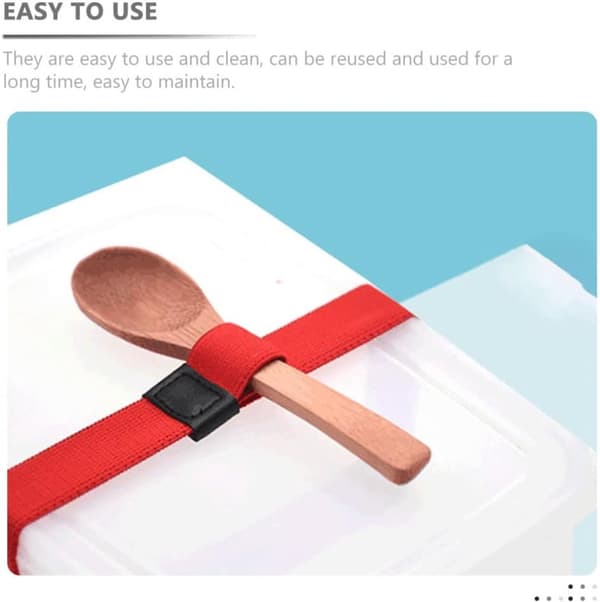 Bento-bokse med elastikstropper, 4-pak, til sikre og forseglede bento-bokse.