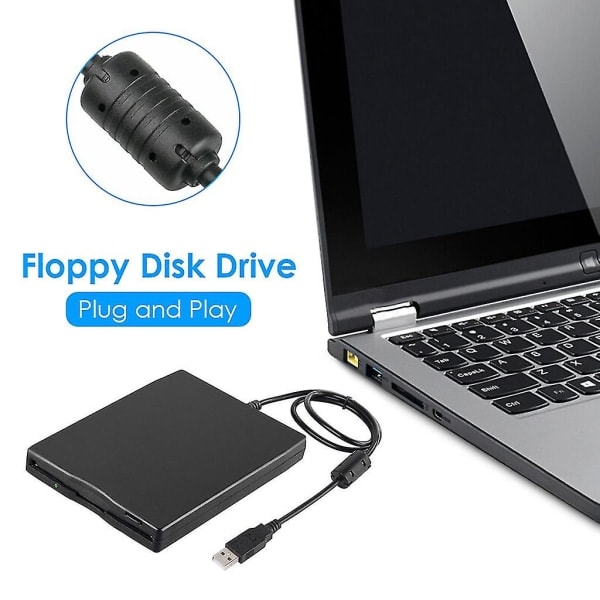 3,5 tums USB Mobil Diskettenhet Portabel 1,44MB Extern Diskettenhet F