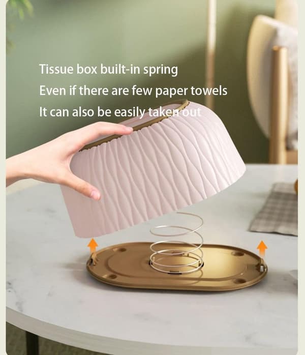 Rektangulær Serviet Holder Servietboks Dispenser Serviet Organizer til Badeværelse Soveværelse Kontor og Bil (Pink)
