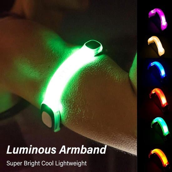 LED armbånd – Rød – 2 utskiftbare batterier – 3 lysmoduser – Justerbar borrelåsstropp