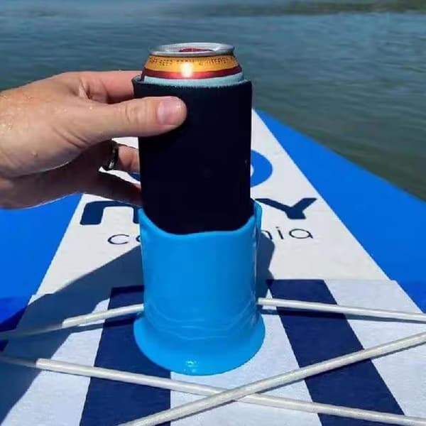 Kajak vattenflaskhållare - Paddleboard vattenflaskhållare - Multifunktionell paddleboard förvaringsställ - Blå
