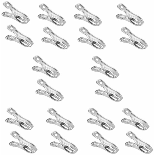 20 Pcs Metal Clothes Pegs, Stainless Steel Outdoor Clothes Pegs Stainless Steel Clothes Peg Beach Towel Clip Clothes Pegs Me