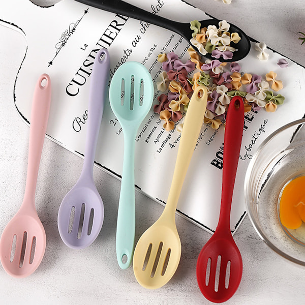 4 stk. Silikonespatel med rille Silikone Non-Stick Blandeske