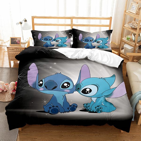 Lasten 3-osainen setti Stitch-sarjasta, piirretty animaatio 3D-digitaaliprintti peittoon SDZ16 SDZ16 SDZ16 135*200
