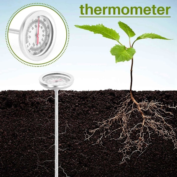 Kompostjordtermometer 50 cm längd rostfritt stål