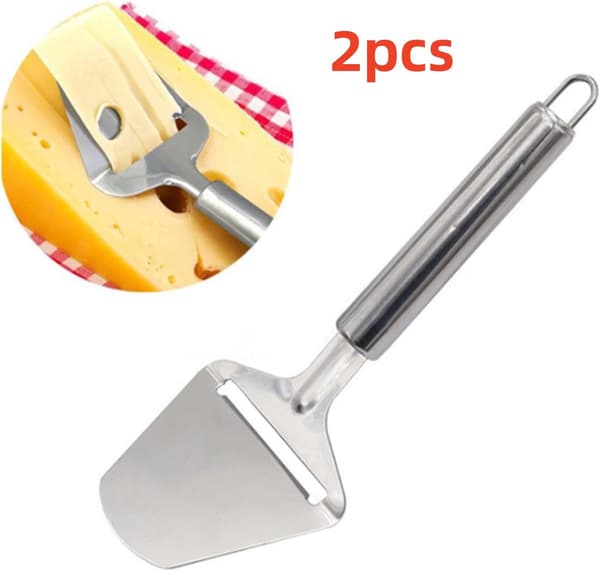 Handhållet osthyvelset (2 delar), non-stick rostfritt stål, silver.