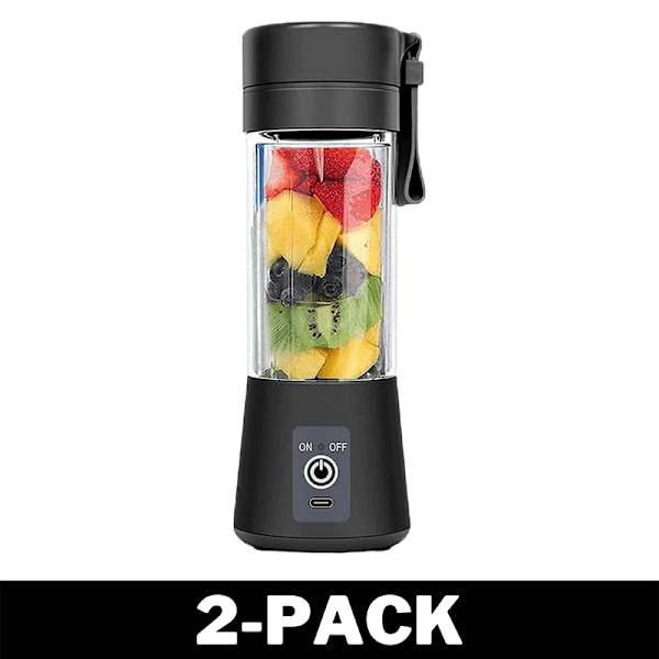 Korkea Laatu Langaton Sekoitin / Blenderi 380 ml Musta 2-Pack