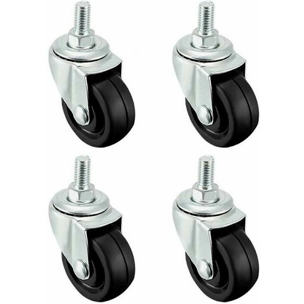 4 kpl 40 mm kumiren pyöriä M8 kierteellä