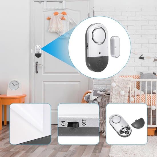 ING 2 dörrlarm - 125 dB - Sensor - Inbrottssäker - Batteri ingår - Inbrottslarm