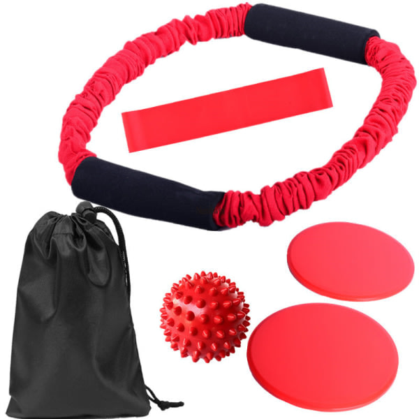 Yoga Fitness O-Ring Stretchband Sex-delad Stretchband för Yogaövningar