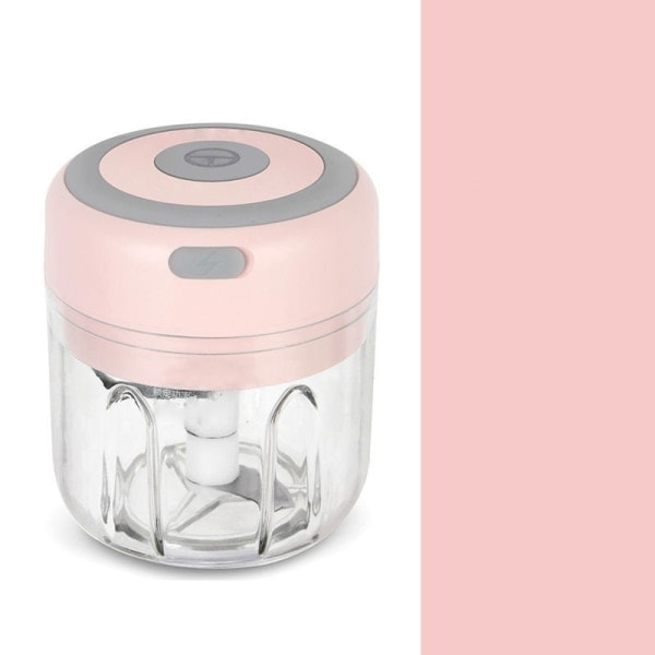 Mini Chopper 250ml, Pink Vegetable and Onion Chopper, Manual Food Processor for Easy Prep