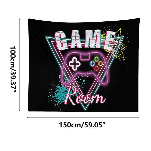 Sæsonbestemte Feriedekorationer Tapestry Cool Neon Gaming Tapestry Væghængende Gamer Værelse Dekoration Poster Tapestry Drenge Gaveideer Xinda