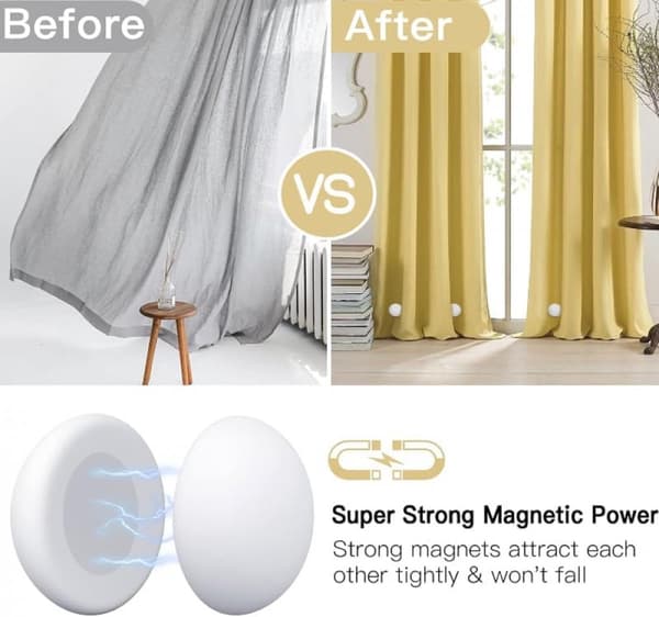 Duschdraperityngder (4-pack) Duschdraperimagneter Runda magnetiska duschdraperier Silikonmagnettyngder Rostfritt stål dusch Vit