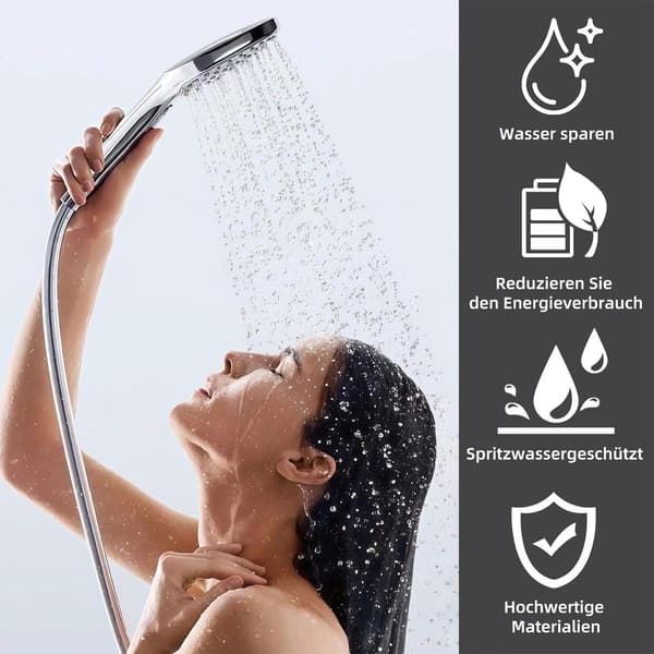 Dusjstrømbegrenser, 9-delt sett, G1/2-kobling, 4-12 liter per minutt
