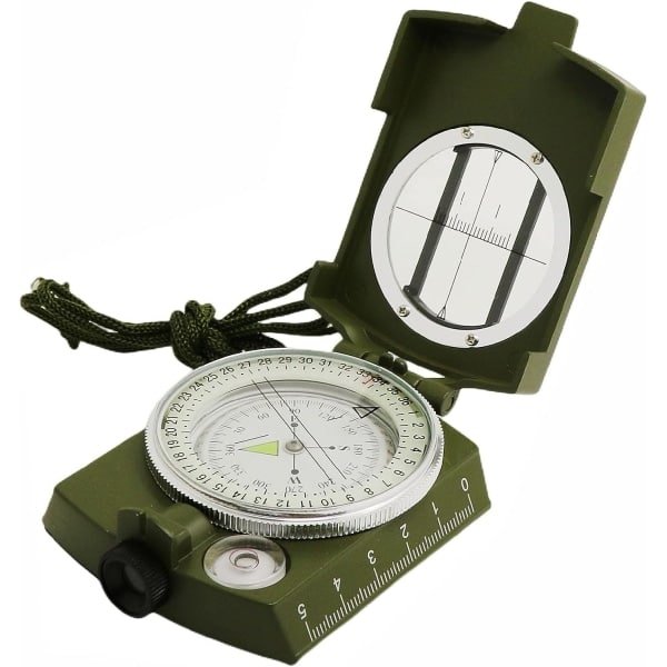 Camping Survival Glow in The Dark Militärkompass för Vandring, Camping, Ryggsäcksturer, Utomhusaktiviteter