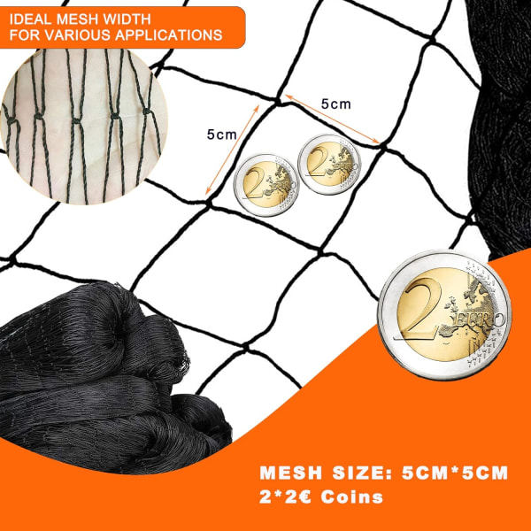 15x15m lintuverkko myyräverkko - musta suojaverkko 5 x 5 cm silmäkoko, monipuolinen kanaverkko