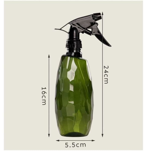 3-pack påfyllningsbara sprayflaskor 600 ml - tom atomizer med justerbart sprayhuvud - växtspruta - oliv *1 + ljusgul *2