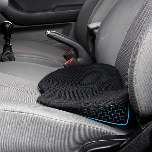 Memory Foam Bilsædehynde, Førersædehynde, Halebenhynde, Posture Corrector, Langdistance Biltilbehør (Sort)