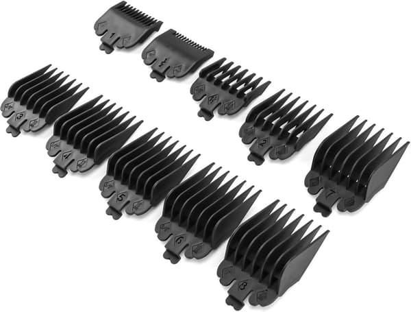 Hårklipper tilbehør - kamsett - hårklipper - 10-dels sett - 1,5-25 mm - svart