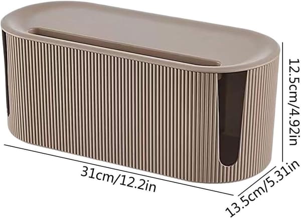 Kabelboxorganisatör, Kabelförvaringslåda, Göm kabelbox, Kabelorganisatör, Kabelorganisation, Kabelhantering, Khaki