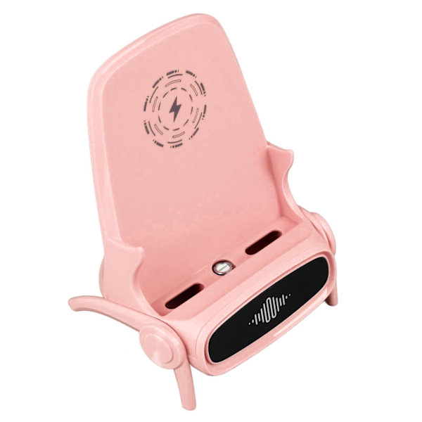 Magnetisk Trådløs Telefonladeplass Lader 2 Telefoner Samtidig 36W Universal Trådløs Telefonlader Stol Design Rosa